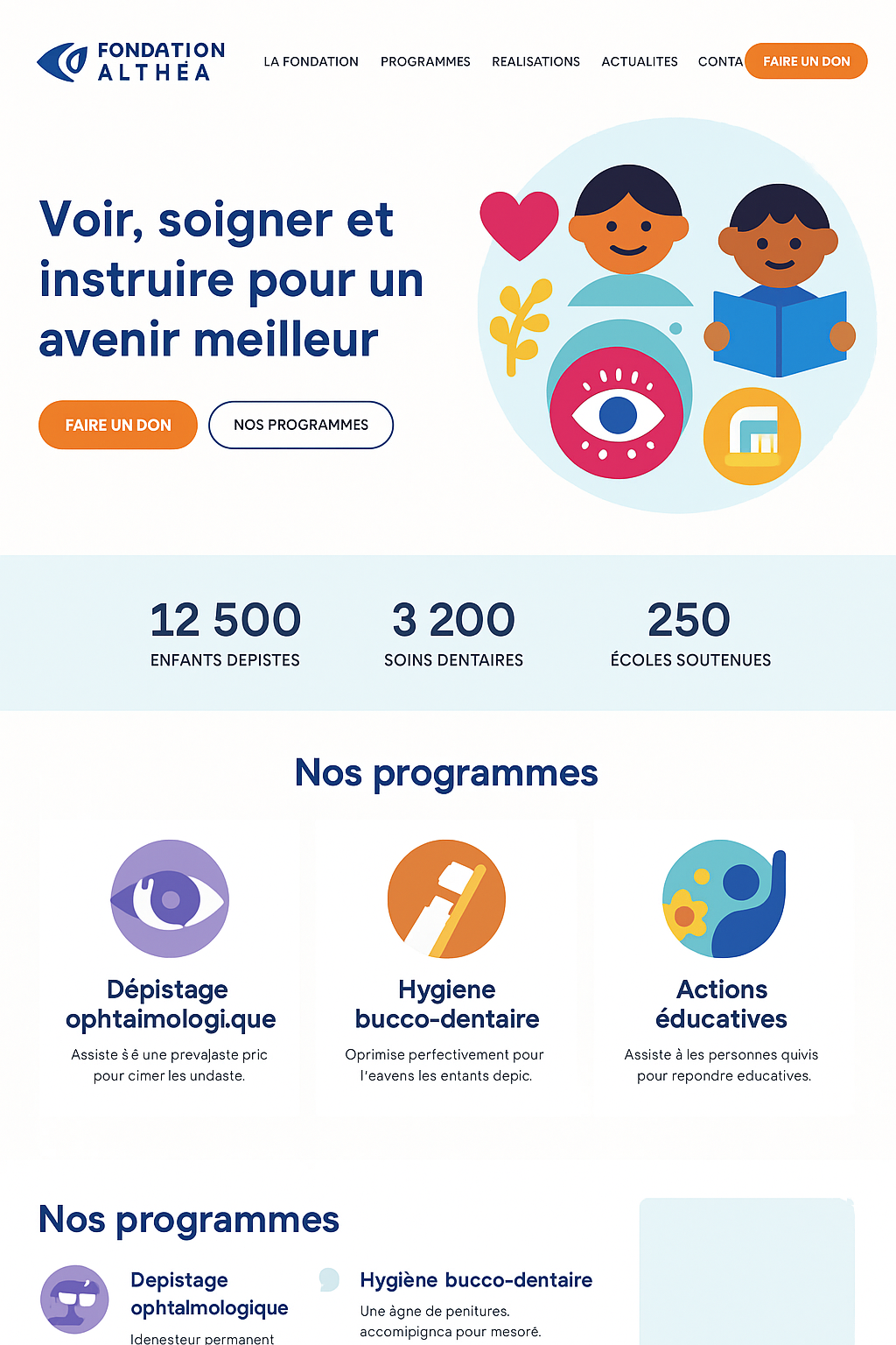Vision screening program